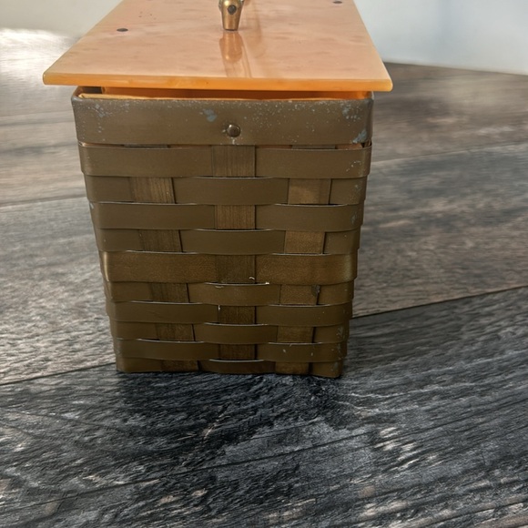 Vintage 50’s Metal Basketweave Purse Gold - Picture 8 of 11